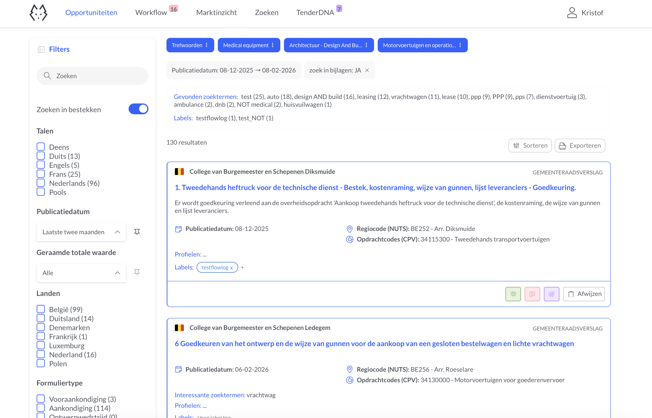 TenderDNA: selección diaria de licitaciones relevantes