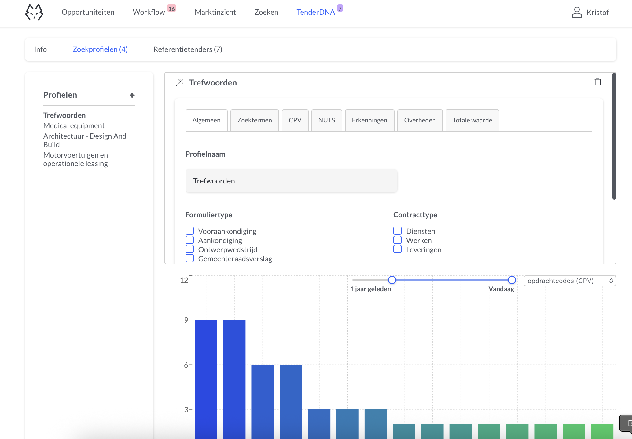 Configurar perfiles de búsqueda con dimensiones